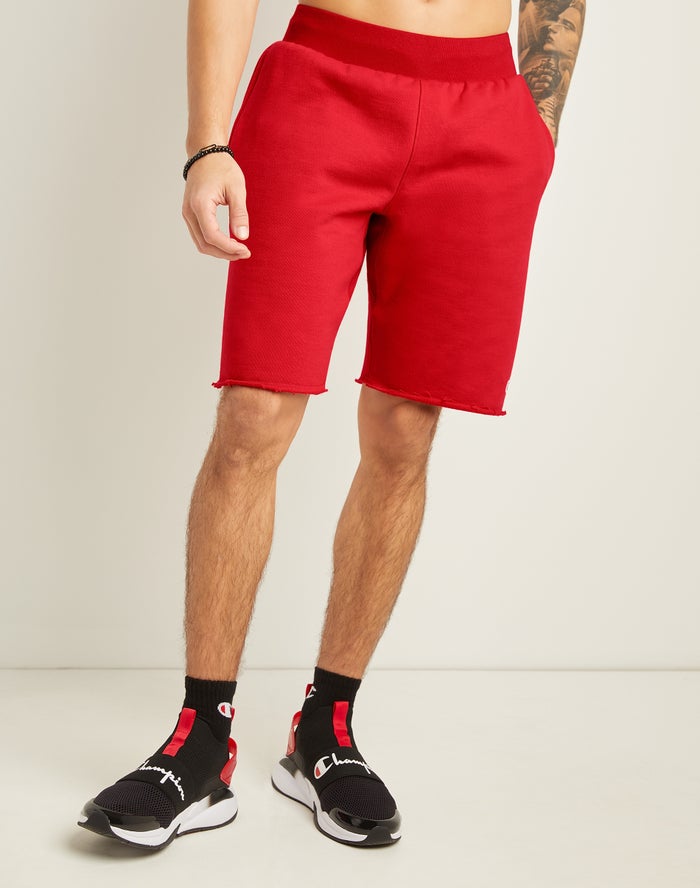 Champion Korte Broek Heren - Rood - Reverse Weave Cut-Off ( 293167-JHL )